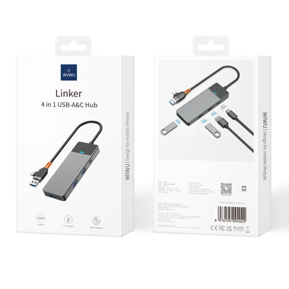 Hub USB‑C 4‑en‑1 WiWU Linker A431C