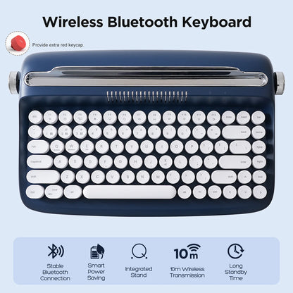 Clavier ACTTO B303 Rétro | Style Machine à écrire – Sans Fil & Bluetooth