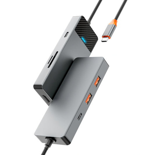 Hub USB‑C 7‑en‑1  WiWU Linker 721  HDMI 4K, USB 3.0, lecteur SD/TF et Power Delivery 100 W