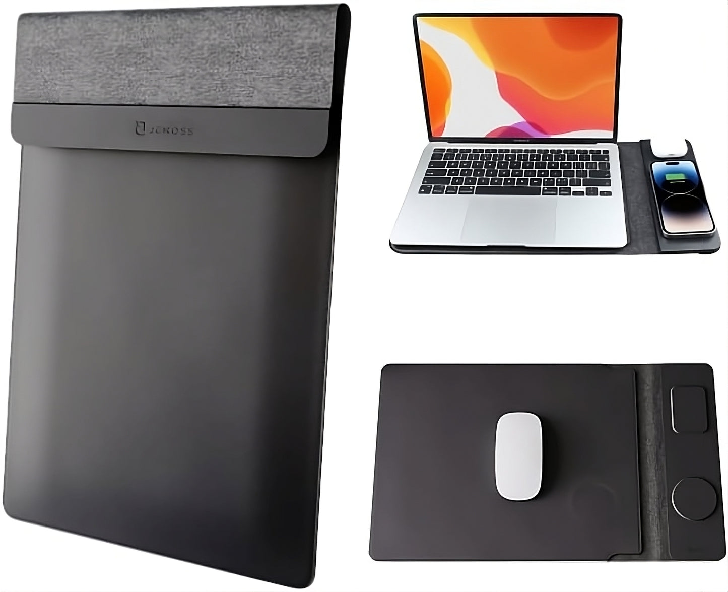 4-in-1 MacBook Sleeve with Wireless Charging